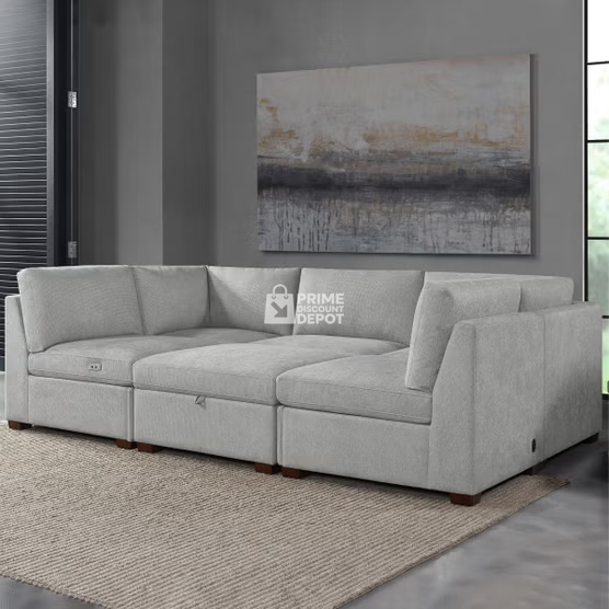 Thomasville Rockford 6-piece Fabric Modular Sectional - Image 4