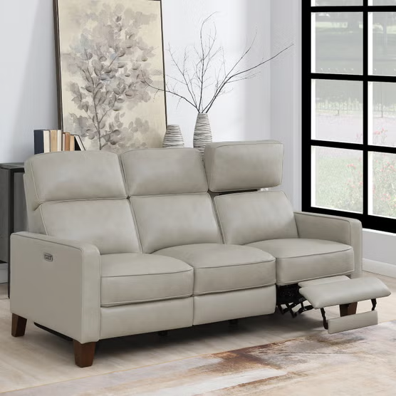 Jackston Leather Power Reclining Sofa with Power Headrest