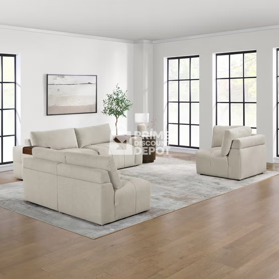 Paige 6-Piece Modular Fabric Sectional - Image 3