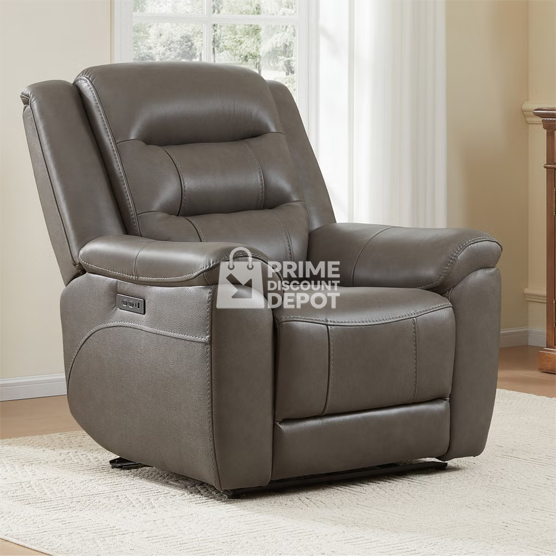 Mason Leather Power Recliner with Power Headrest - Image 2