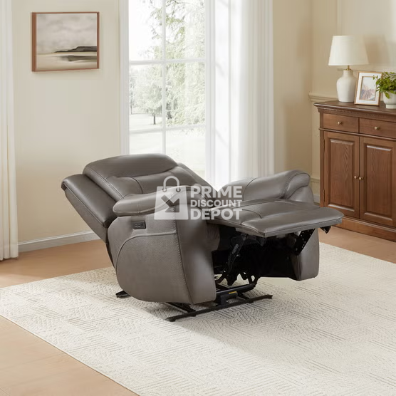 Mason Leather Power Recliner with Power Headrest - Image 3