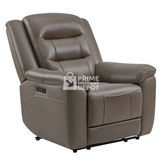 Mason Leather Power Recliner with Power Headrest - Image 4