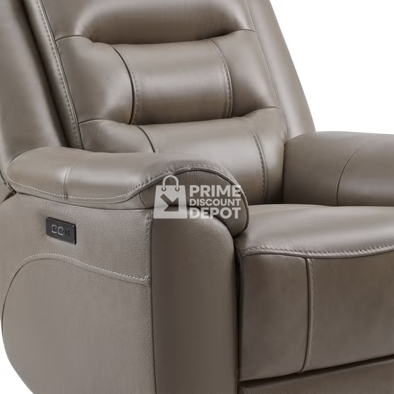 Mason Leather Power Recliner with Power Headrest - Image 6