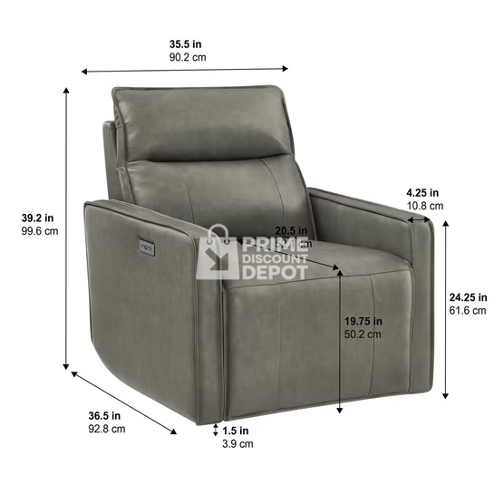 Keira Leather Zero Gravity Recliner - Image 3