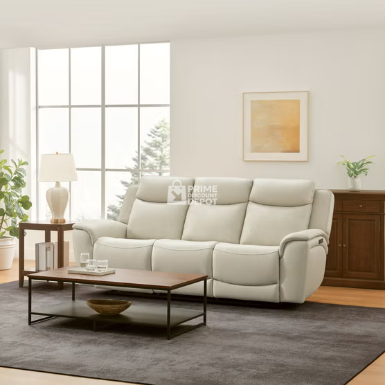 Sanders Leather Power Reclining Sofa with Power Headrests - Image 2