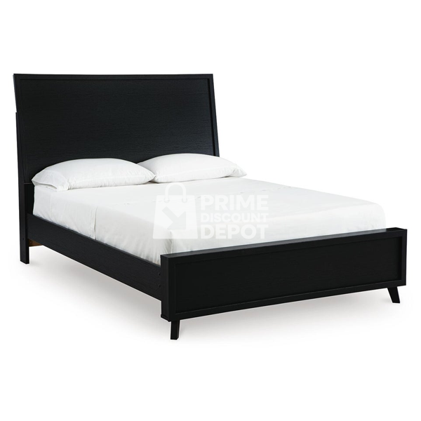 Danziar Queen Panel Bed with Framed Panel Footboard - Image 2